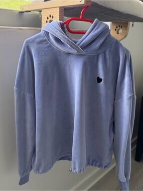 CUPSHE purple hoodie with heart detail